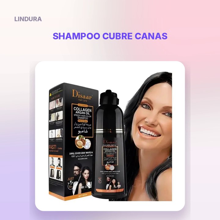 Shampoo cubre canas con argán 420 ml